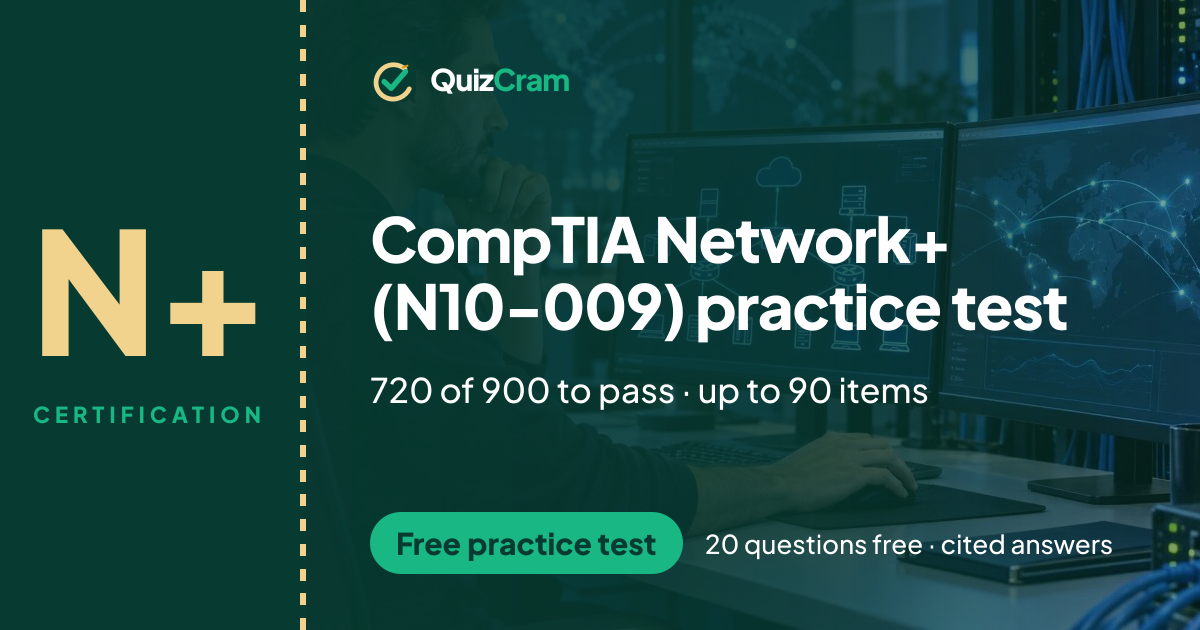 CompTIA Network+ (N10-009) Practice Test — Free Questions | QuizCram
